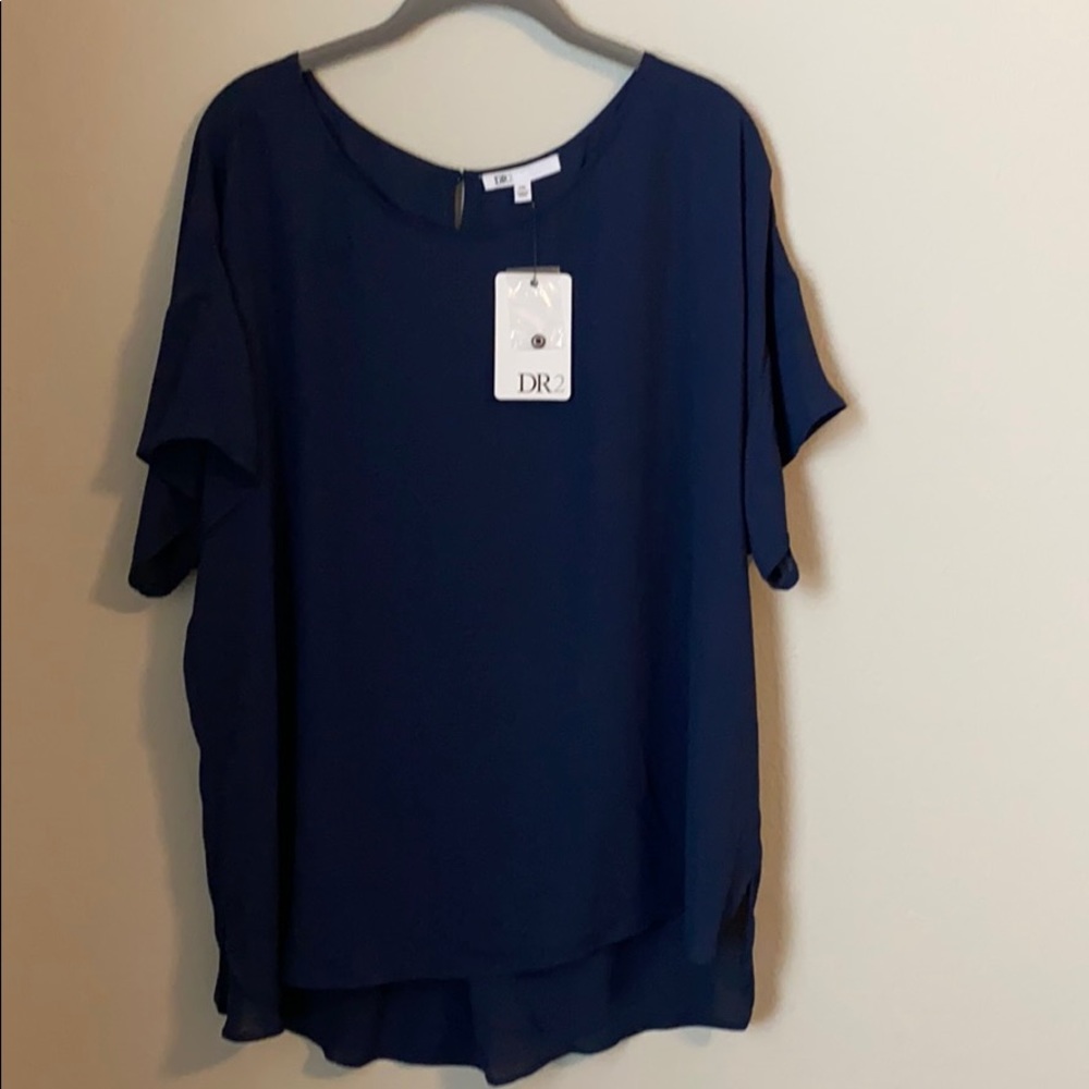 Nordstrom DR2 Navy Blue Top Size XXL
